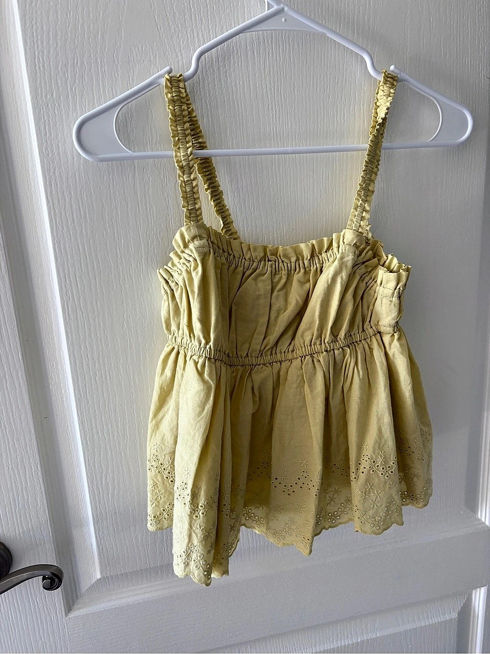 Rylee & Cru Girls Eyelet Sundress Yellow Size 14 Like New